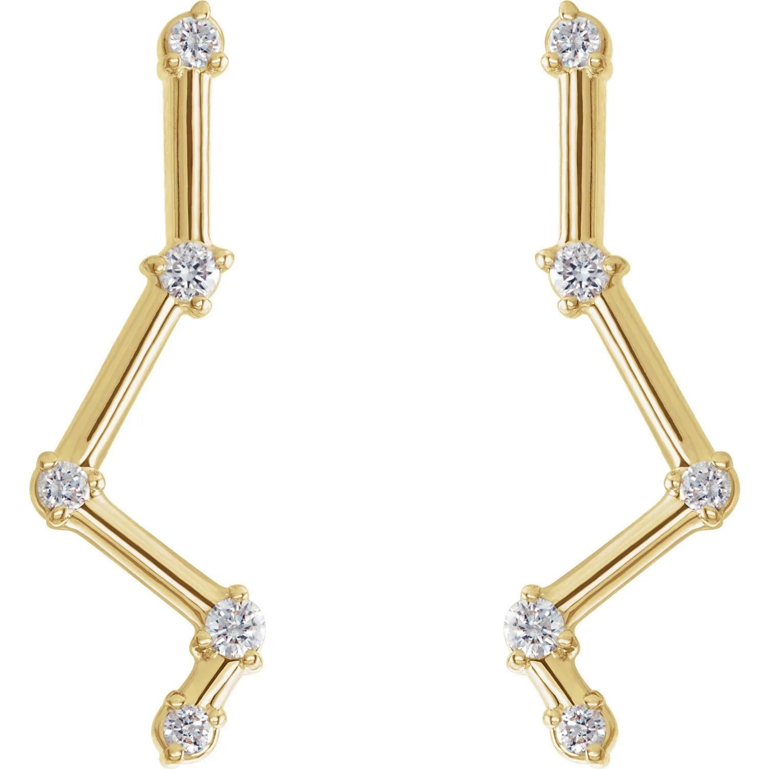 diamond constellation earrings