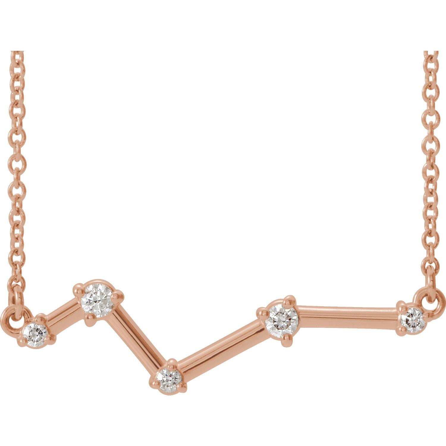 Diamond Constellation Necklace 14K Rose Gold