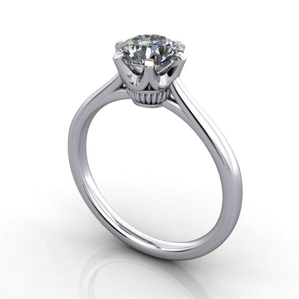 Engagement ring with crown sales