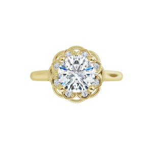 Cora Halo Vintage Inspired Engagement Ring (setting only)