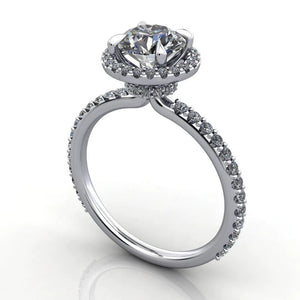 diamond halo engagement ring 