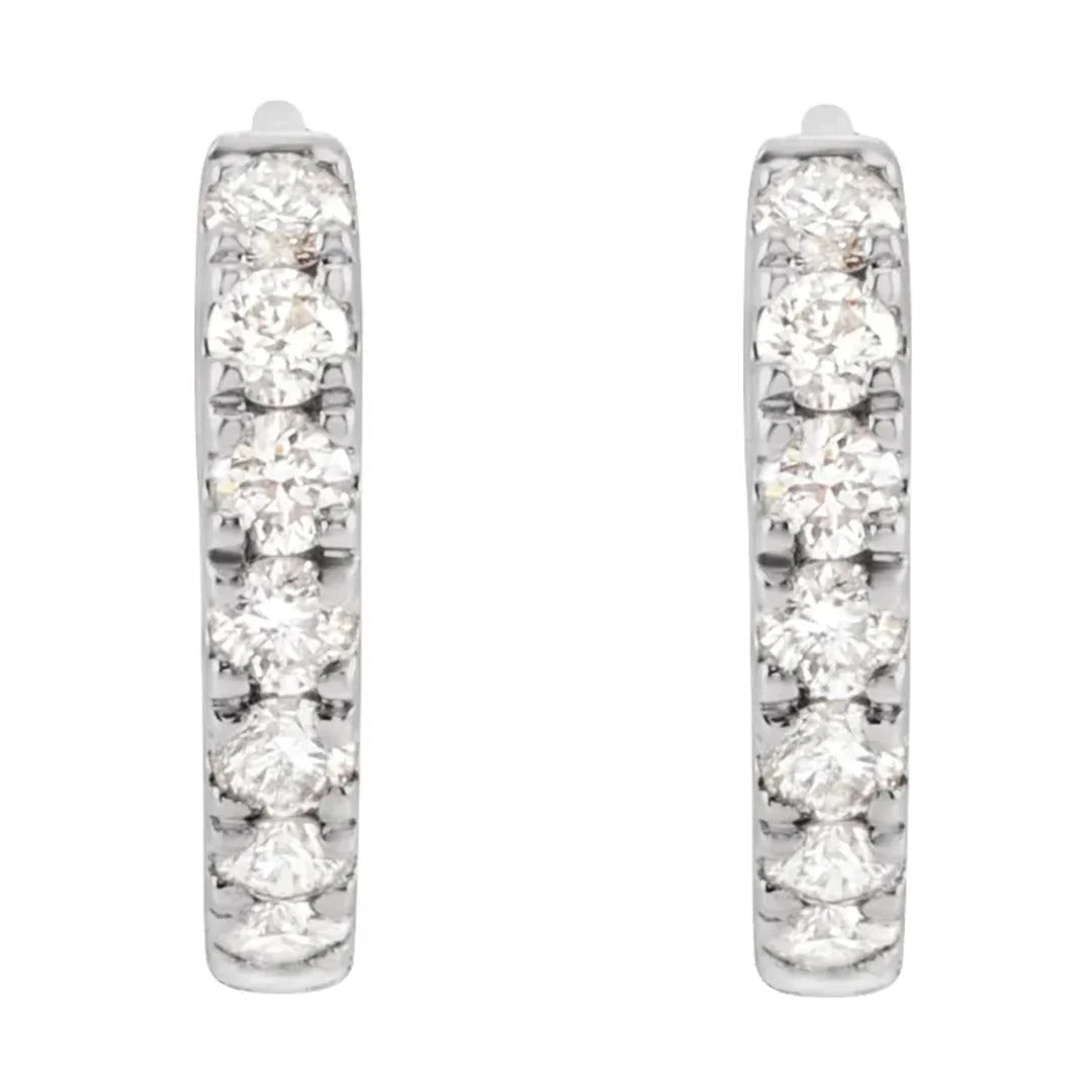 lab-grown diamond hoop earrings