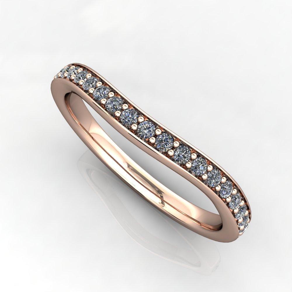 contoured grown diamond band white gold