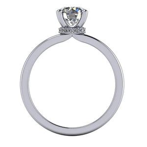 solitaire with double row band soha diamond co