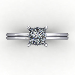Tia Solitaire Engagement Ring (setting only)