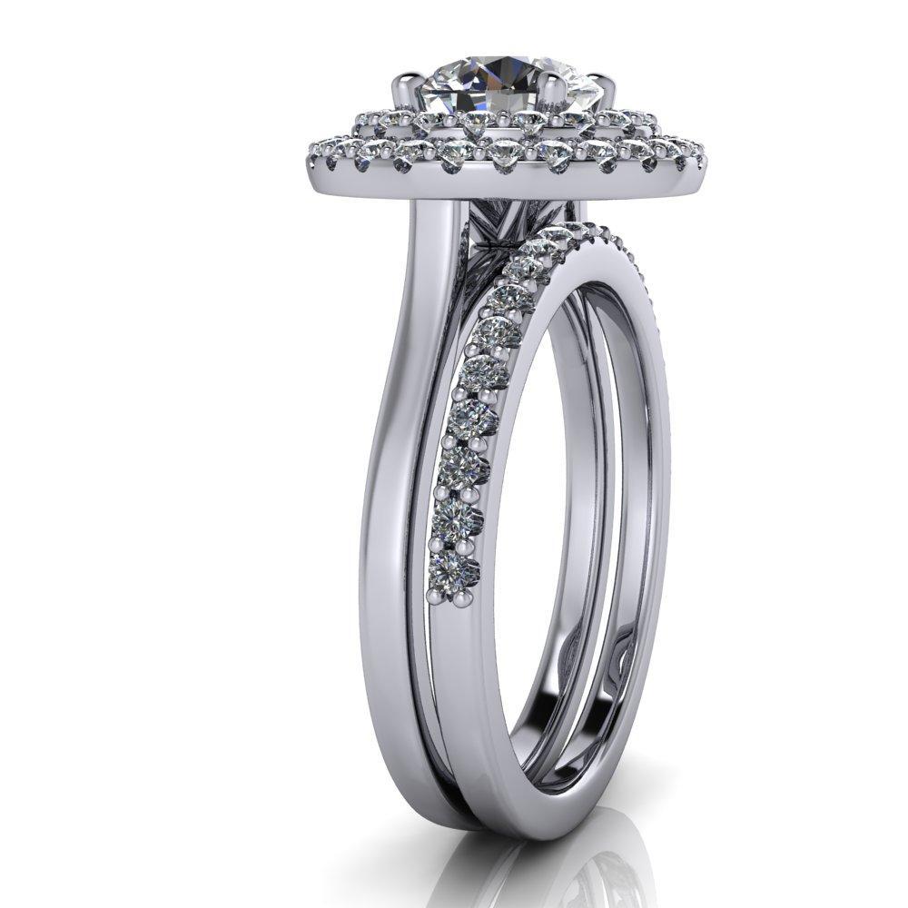 Milan Double Halo Engagement Ring (setting only)