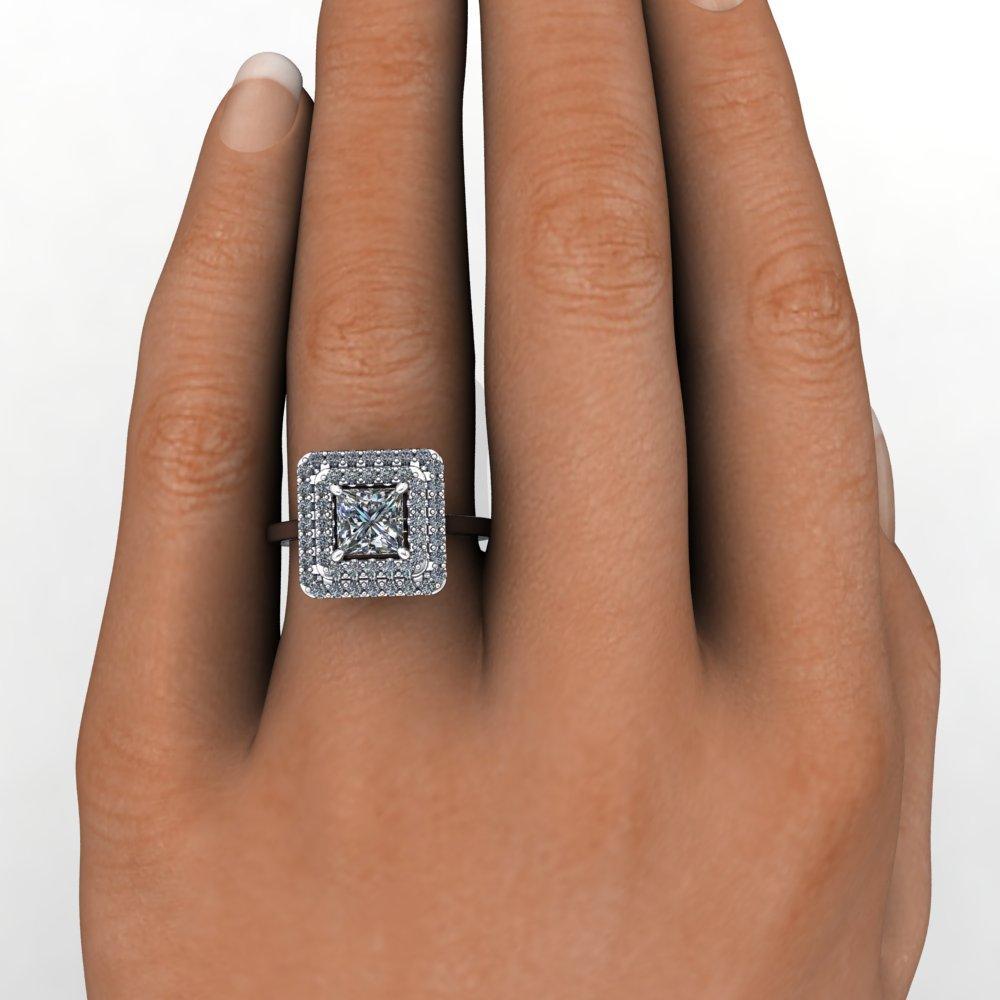 Double diamond ring settings on sale