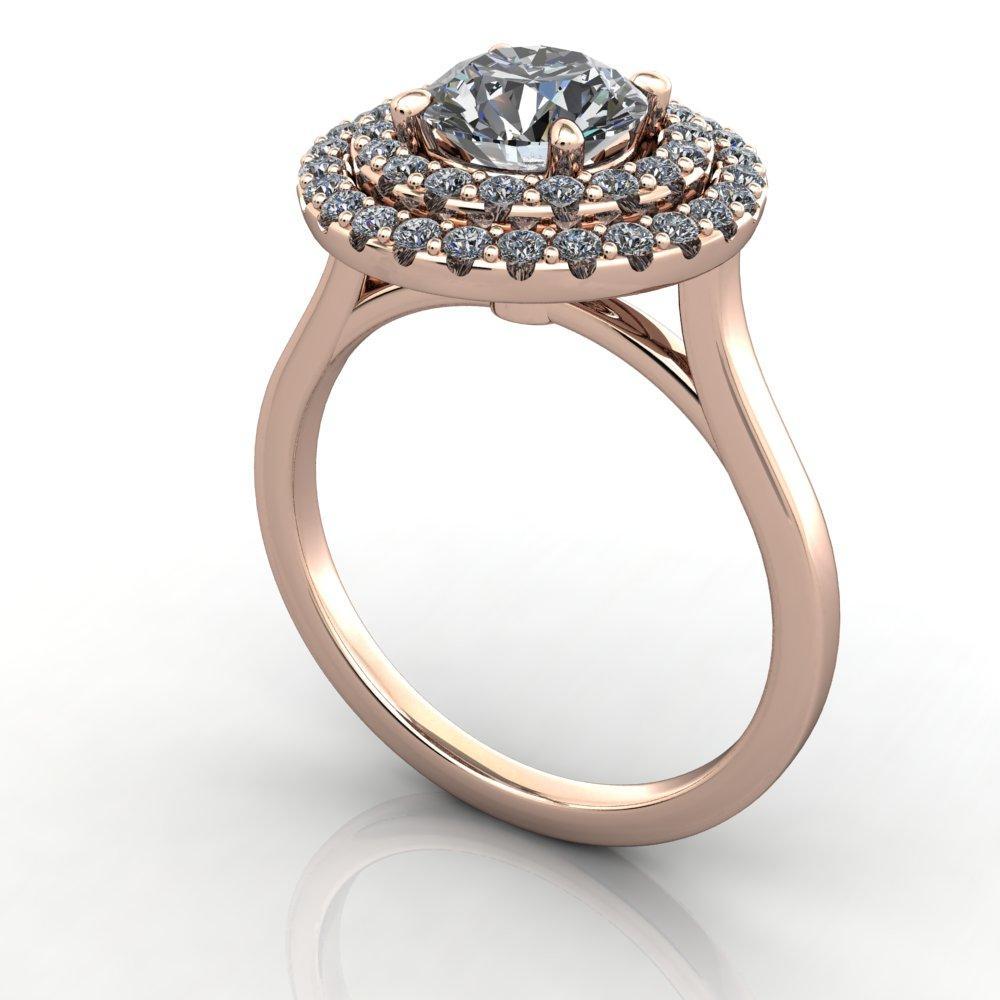 Milan Double Halo Engagement Ring (setting only)