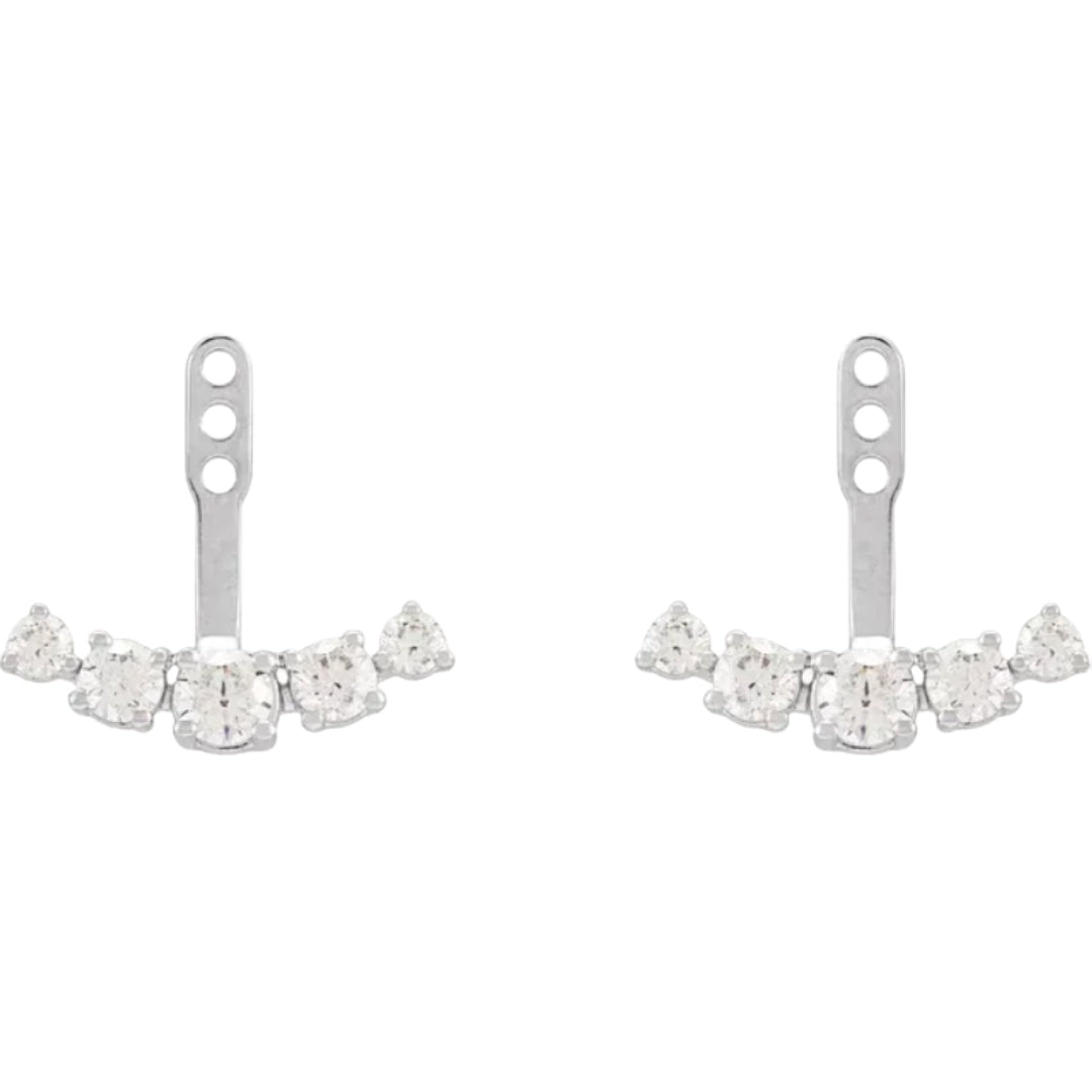 Lab-Grown Diamond earring jacket white gold