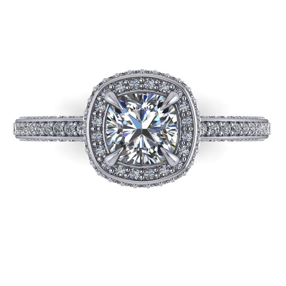three sided pave engagement ring soha diamond co