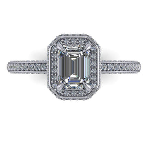 Esme Halo Three-Sided Pavé Engagement Ring (setting only)