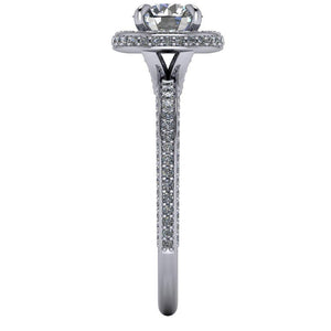 three sided pave engagement ring soha diamond co