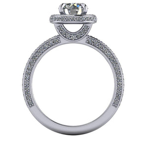 three sided pave engagement ring soha diamond co