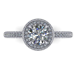 three sided pave engagement ring soha diamond co
