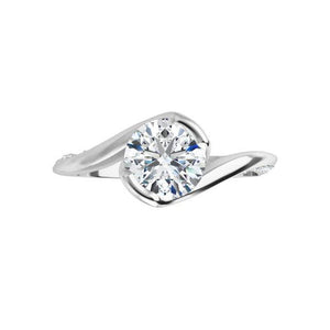 Amalie Bypass Solitaire Engagement Ring (setting only)