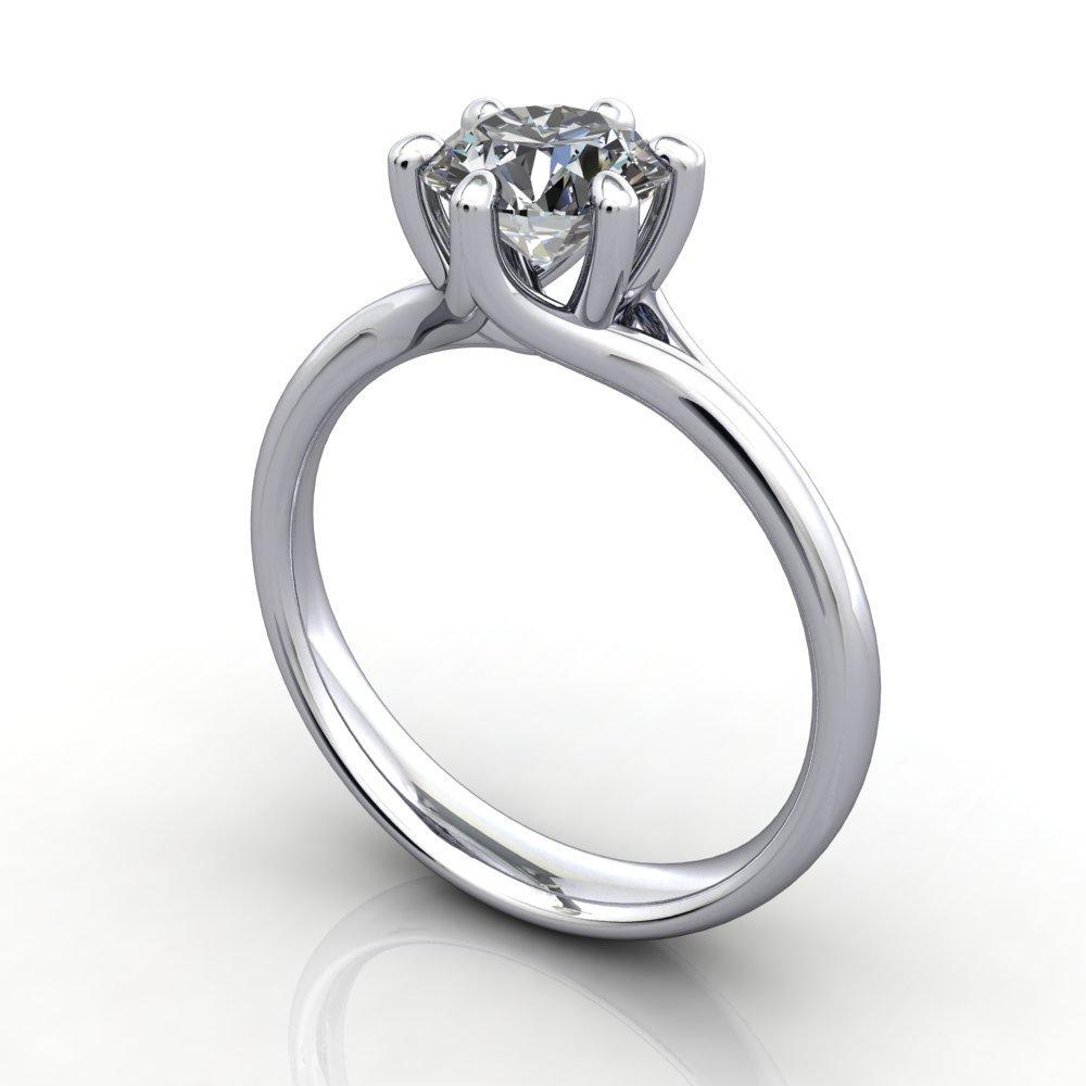 six-prong simple solitaire soha diamond co. 