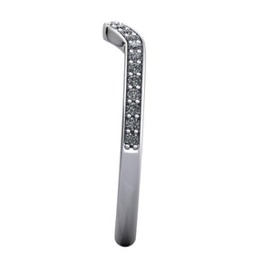 curved contoured diamond wedding band white gold
