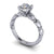 floral inspired lab grown diamond engagement ring