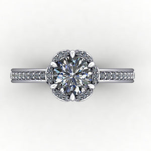 vintage and floral inspired halo engagement ring soha diamond co. 