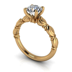 floral inspired lab grown diamond engagement ring