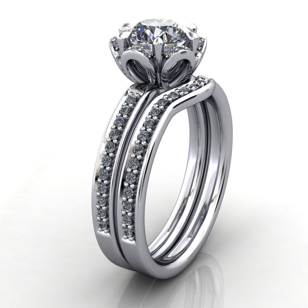 vintage and floral inspired halo engagement ring soha diamond co. 