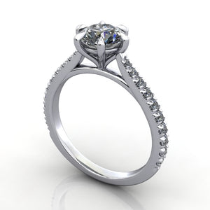 Seraphina Six-Prong French-Set Solitaire Engagement Ring (setting only)