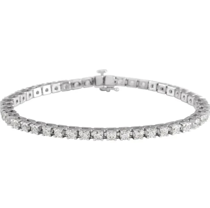 white gold bracelet with lab-created diamonds