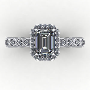 Grace Halo Engagement Ring (setting only)