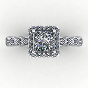 Grace Halo Engagement Ring (setting only)