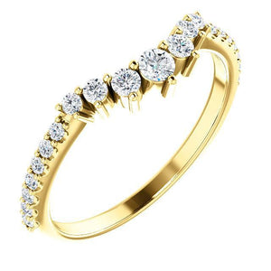 Graduated Contoured Wedding Band
