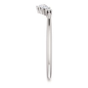 Half graduated diamond accented contour band