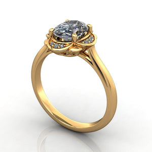 Art-deco inspired half-moon halo engagement ring soha diamond co.