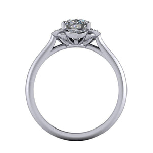 Art-deco inspired half-moon halo engagement ring soha diamond co.