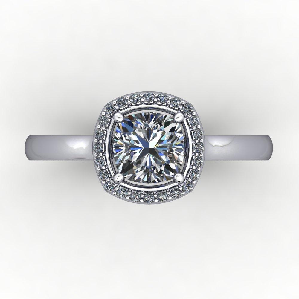 Venice Halo Engagement Ring (setting only)