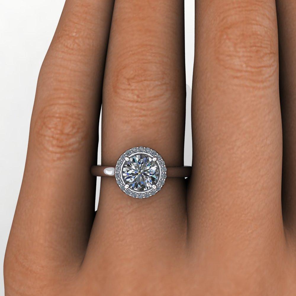 Venice Halo Engagement Ring (setting only)