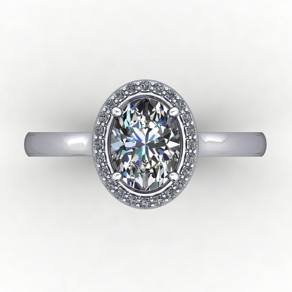 Venice Halo Engagement Ring (setting only)