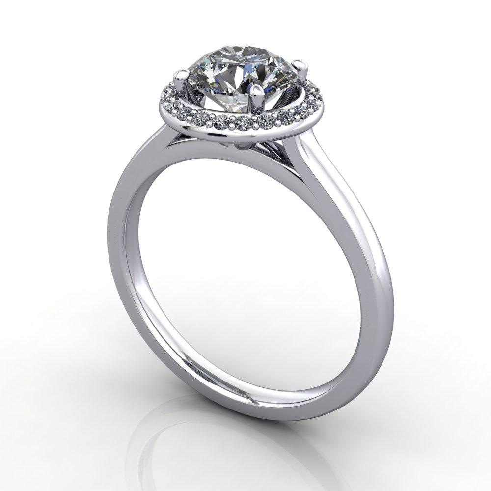 Round Diamond Halo Engagement Ring– Luckey's Jewelers