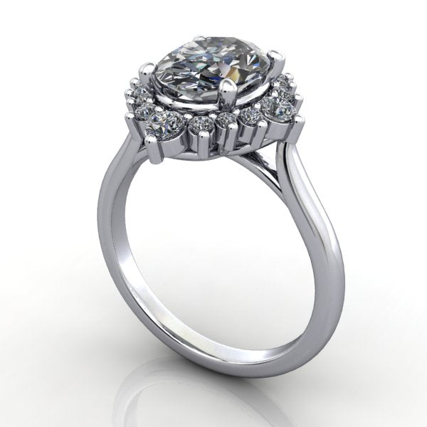 halo engagement ring white gold