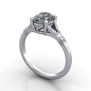 Hazel Split-Shank Solitaire Engagement Ring (setting only)