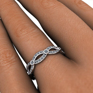 infinity inspired diamond wedding band soha diamond co