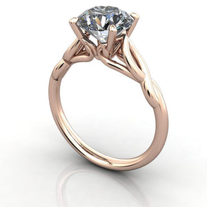 infinity inspired engagement ring soha diamond co. rose gold