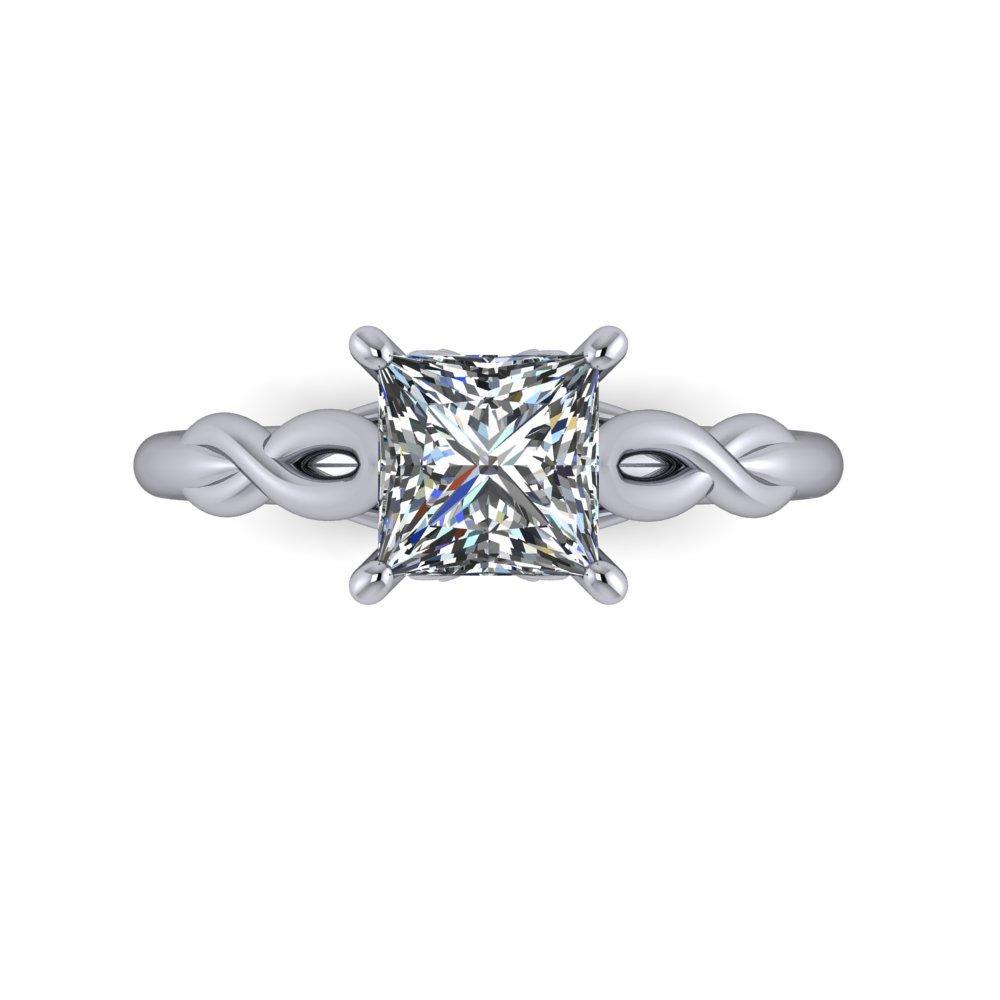 infinity inspired engagement ring soha diamond co. princess cut