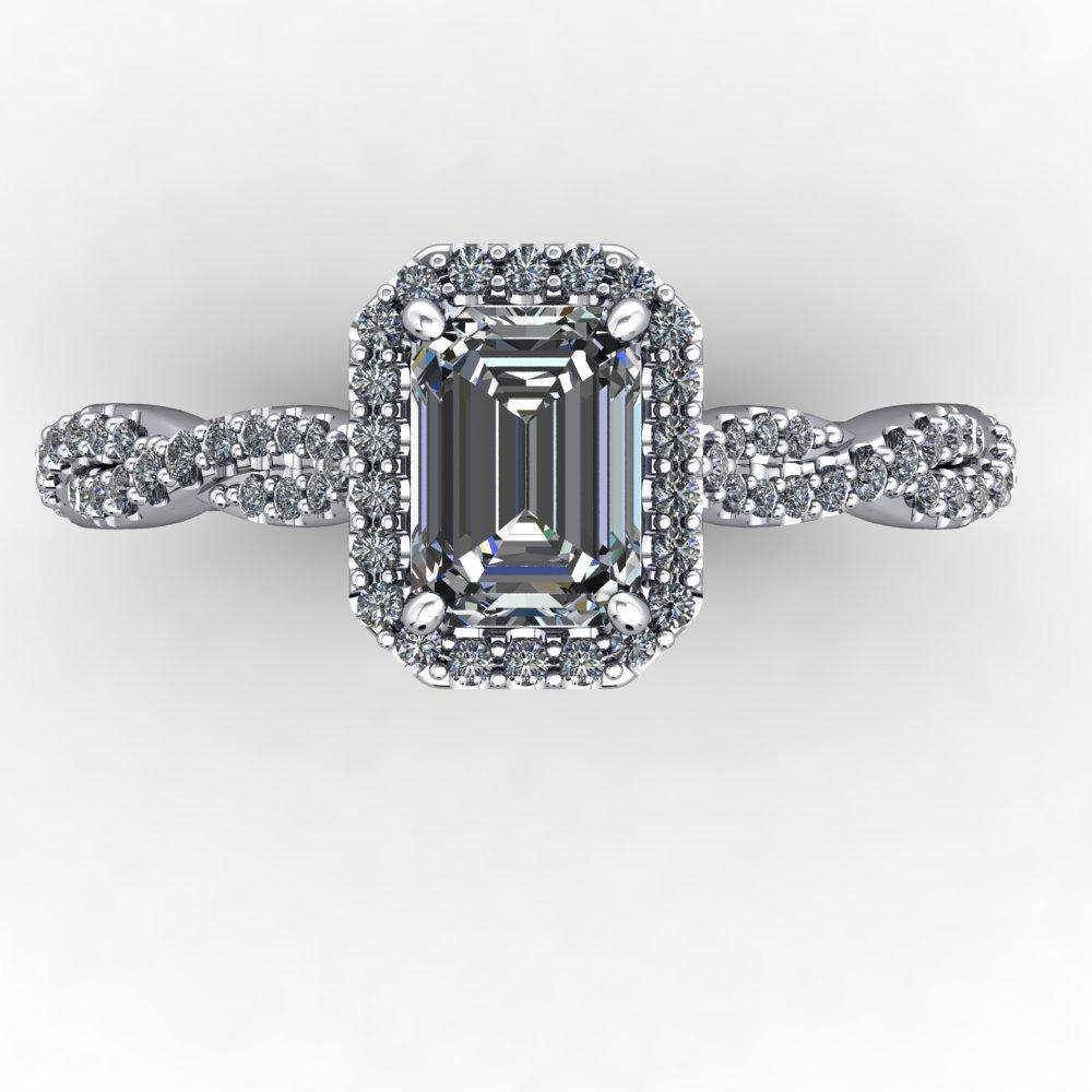 Victoria Halo Engagement Ring (setting only)