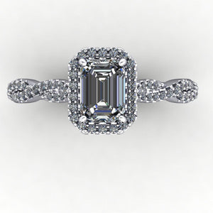 Victoria Halo Engagement Ring (setting only)