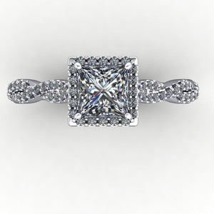 Victoria Halo Engagement Ring (setting only)
