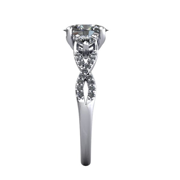 Infinity Collet Ring Setting Diamond Infinity Setting