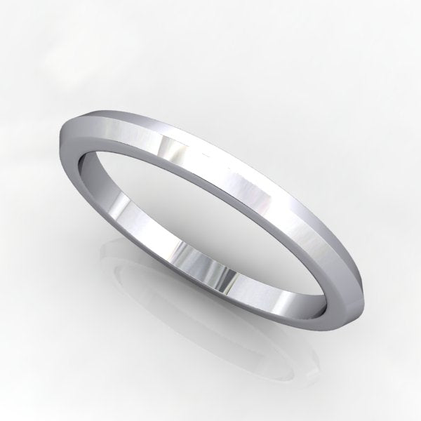 Comfort Fit Knife Edge Wedding Band 2mm