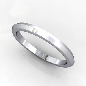 Comfort Fit Knife Edge Wedding Band 2mm