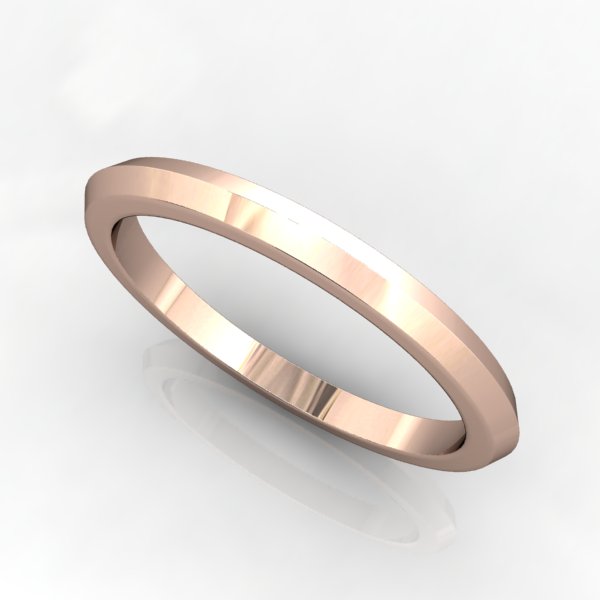 Comfort Fit Knife Edge Wedding Band 2mm