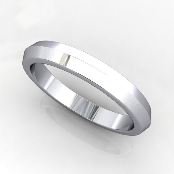 Comfort Fit Knife Edge Wedding Band 3mm